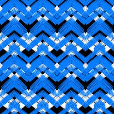 Hand drawn plaid pattern with zigzag lines