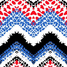 Multicolor hand drawn pattern zigzag N11