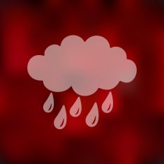 cloud rain icon on blurred background N2