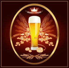 Beer glass label