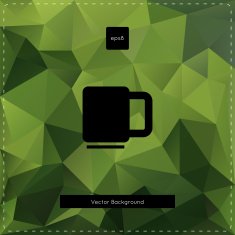 Green tea polygonal background