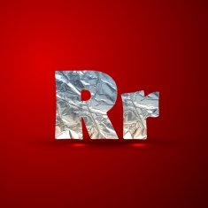 vector set of aluminum or silver foil letters Letter R