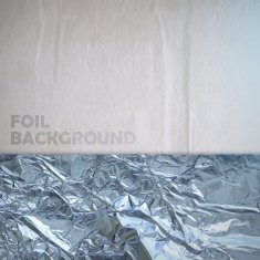 abstract vector paper background with silver crumpled foil