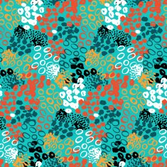Hand painted vector pattern with splatters N8