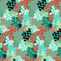 Hand painted vector pattern with splatters N10