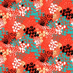 Hand painted vector pattern with splatters N11