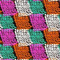 Hand painted color blocked vector pattern