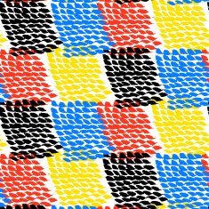 Hand painted color blocked vector pattern N2
