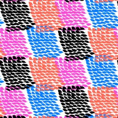 Hand painted color blocked vector pattern N3
