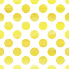 Yellow Watercolor Seamless Texture With Polka Dots N2