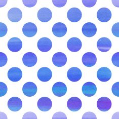 Seamless watercolor pattern with polka dots