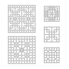 Square patterns Collection of China style N4