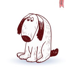 cartoon dog Vector illustration N10