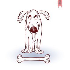 cartoon dog Vector illustration N12