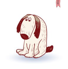 cartoon dog Vector illustration N17