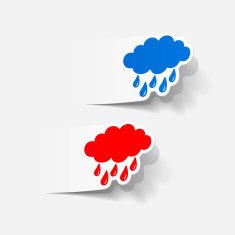 realistic design element cloud rain N30