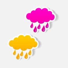 realistic design element cloud rain N36