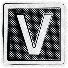 Polka Dot Font LETTER v N2