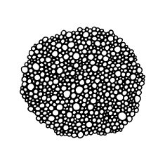 Tiny black and white dots dark circle object N2