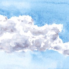watercolor drawing clouds N7