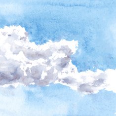watercolor drawing clouds N8