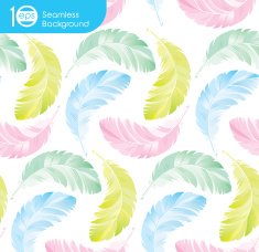 Seamless pattern of feathers N5