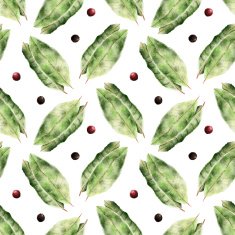 Seamless pattern with bay leaf N3