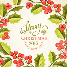 Christmas mistletoe card N5