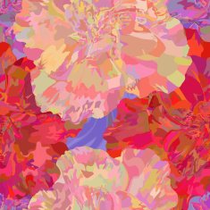 Seamless pattern with fancy bright flowers N2