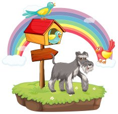 Dog and birdhouse N2