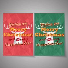 Christmas deer vector background