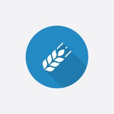 Agriculture Flat Blue Simple Icon with long shadow