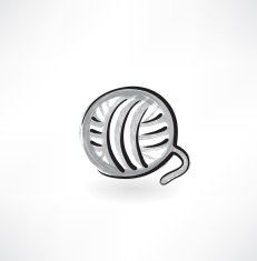 ball of yarn grunge icon N2
