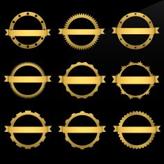 Round golden frames N2