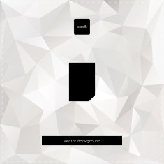 Abstract vector white polygonal background