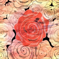 graphic floral retro pattern