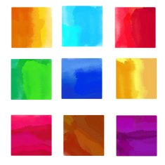 Set watercolor colorful rainbow backgrounds N2