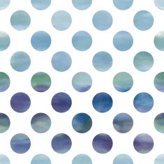 Seamless watercolor pattern with polka dots N4