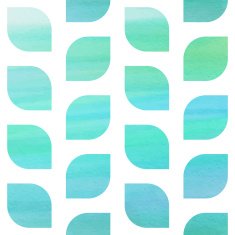 Blue seamless texture with leaves N3