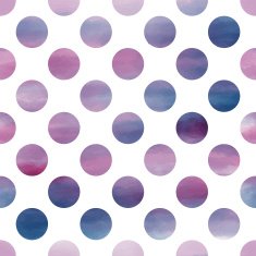 Seamless watercolor pattern with polka dots N6