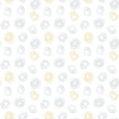 Hand drawn seamless texture with gold dots N2