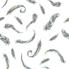 Feathers seamless pattern N25