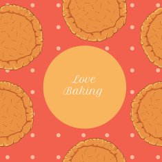 vector pastry dough seamless pattern for pizza
