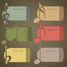 Vintage Music card vector illustration