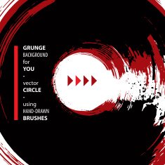 Abstract vector background real ink brush illustration N2