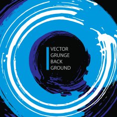 Grunge colorful vector illustration real ink brush background N2