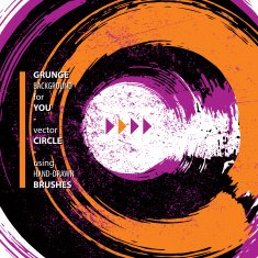 Grunge brushes vector background made using real ink brush