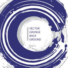 Grunge brushes vector background illustration made with ink brush N2
