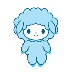 Kawaii little cute sheep boy isolated on white symbol of
