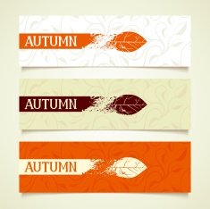 Set autumn banners